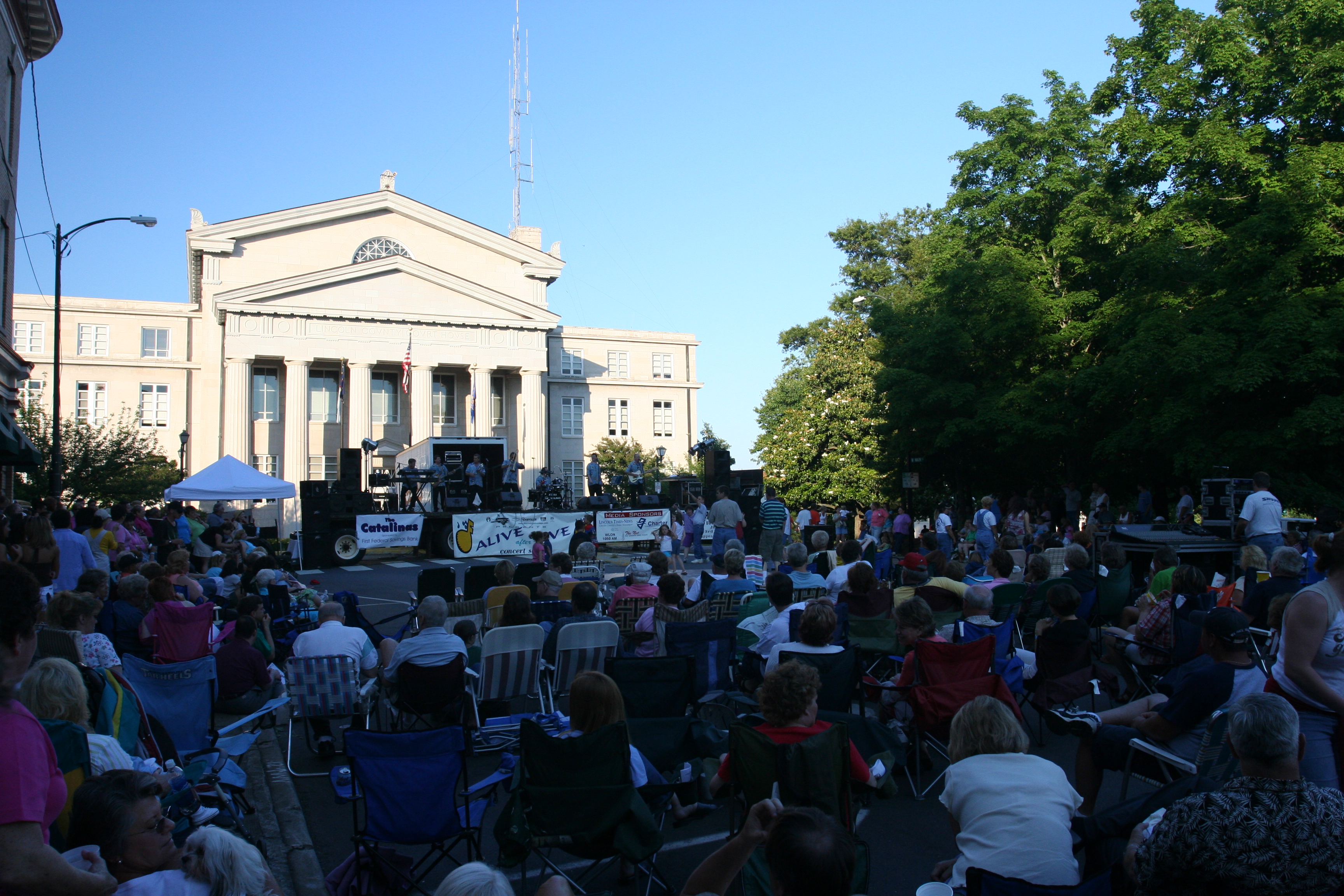 Crowd gathered for a concert